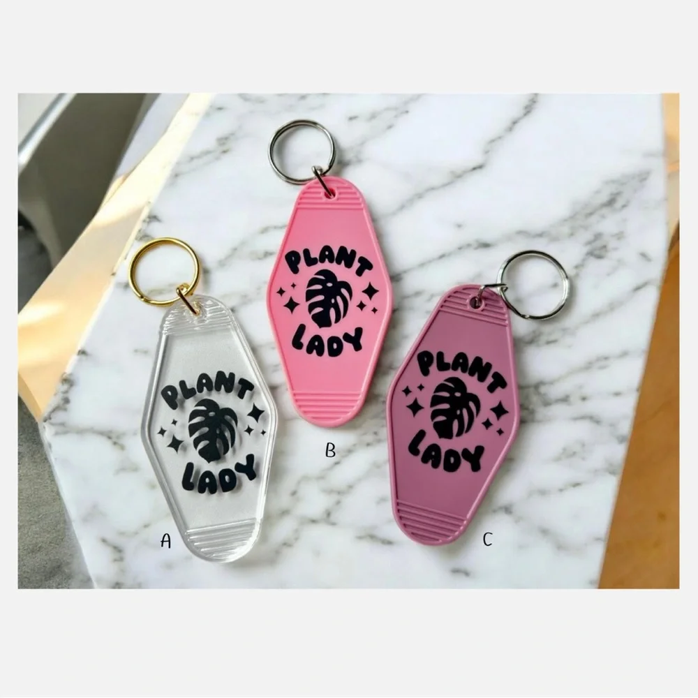 Retro Motel-Style Plant Keychains 8 Styles to Choose From! Multicolor - Picture 7 of 8